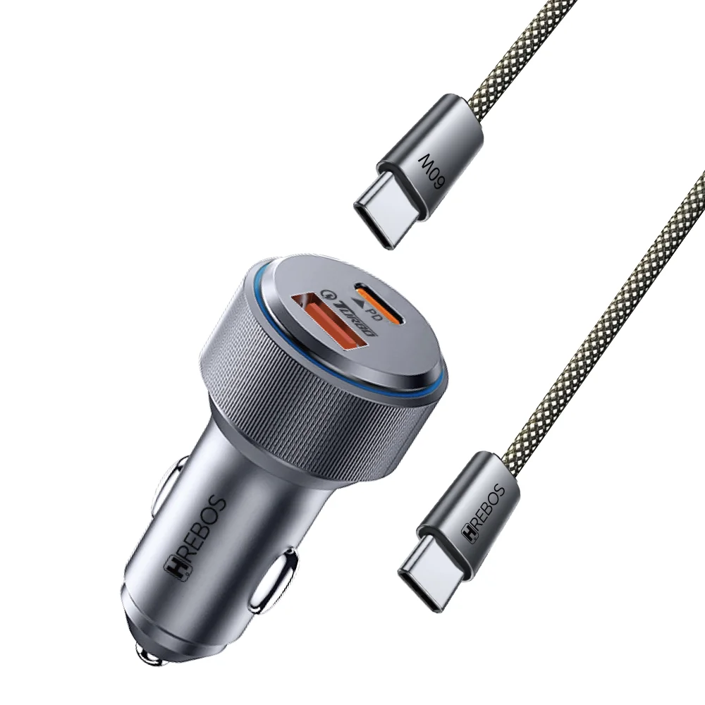 Imagem 2 de 5 do produto Crv-208 - Pt - Carregador Veicular - Autocharge Pro + Cabo Type-c X Type-c