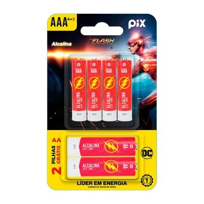 Kit Pilha Ultra Alcalina Blister Leve 6 Pague 4 - 4aaa + 2aa