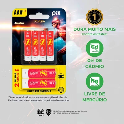Kit Pilha Ultra Alcalina Blister Leve 6 Pague 4 - 4aaa + 2aa — foto 4