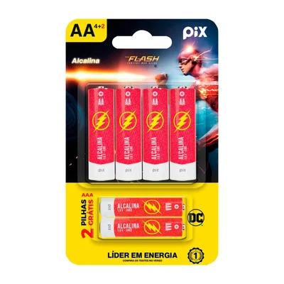 Kit 4 Pilhas Aa E 2 Pilhas Aaa Grátis Ultra Alcalina Blister