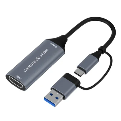 Placa Captura Vídeo Externa HDMI 4k 30hz Usb-c Live Stream