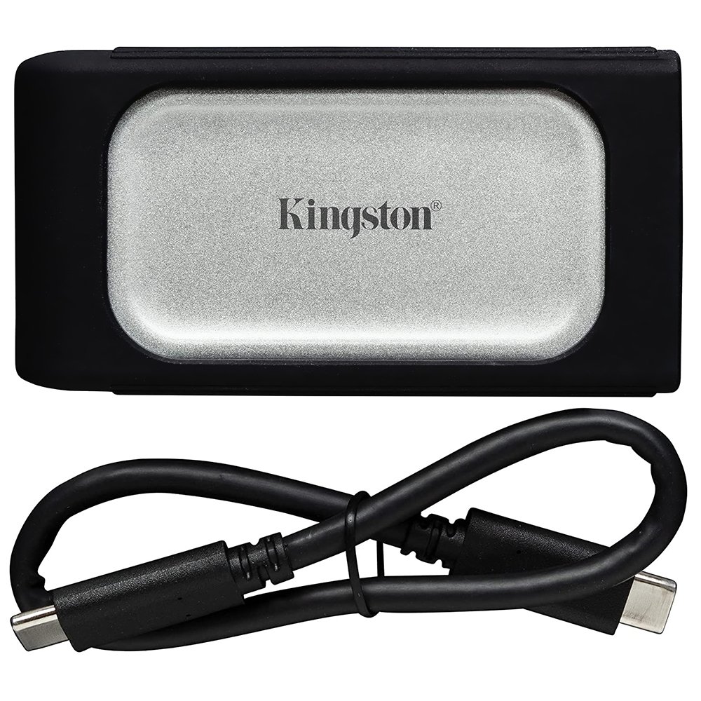 SSD Externo Kingston 1TB Portátil Xs2000 - Prata / Preto (sxs2000/1000g)