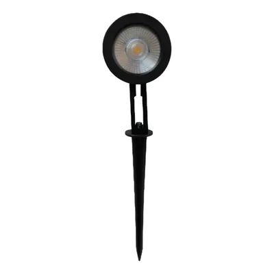 Luminária LED Espeto Jardim Spotlight Spike 3w 3000k Bivolt Preto Branco-quente