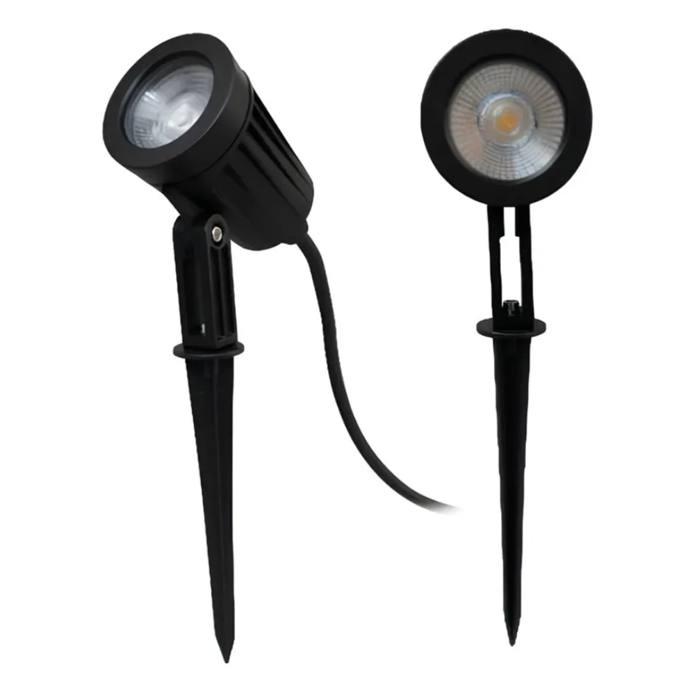 Imagem 2 de 3 do produto Luminária LED Espeto Jardim Spotlight Spike 3w 3000k Bivolt Preto Branco-quente
