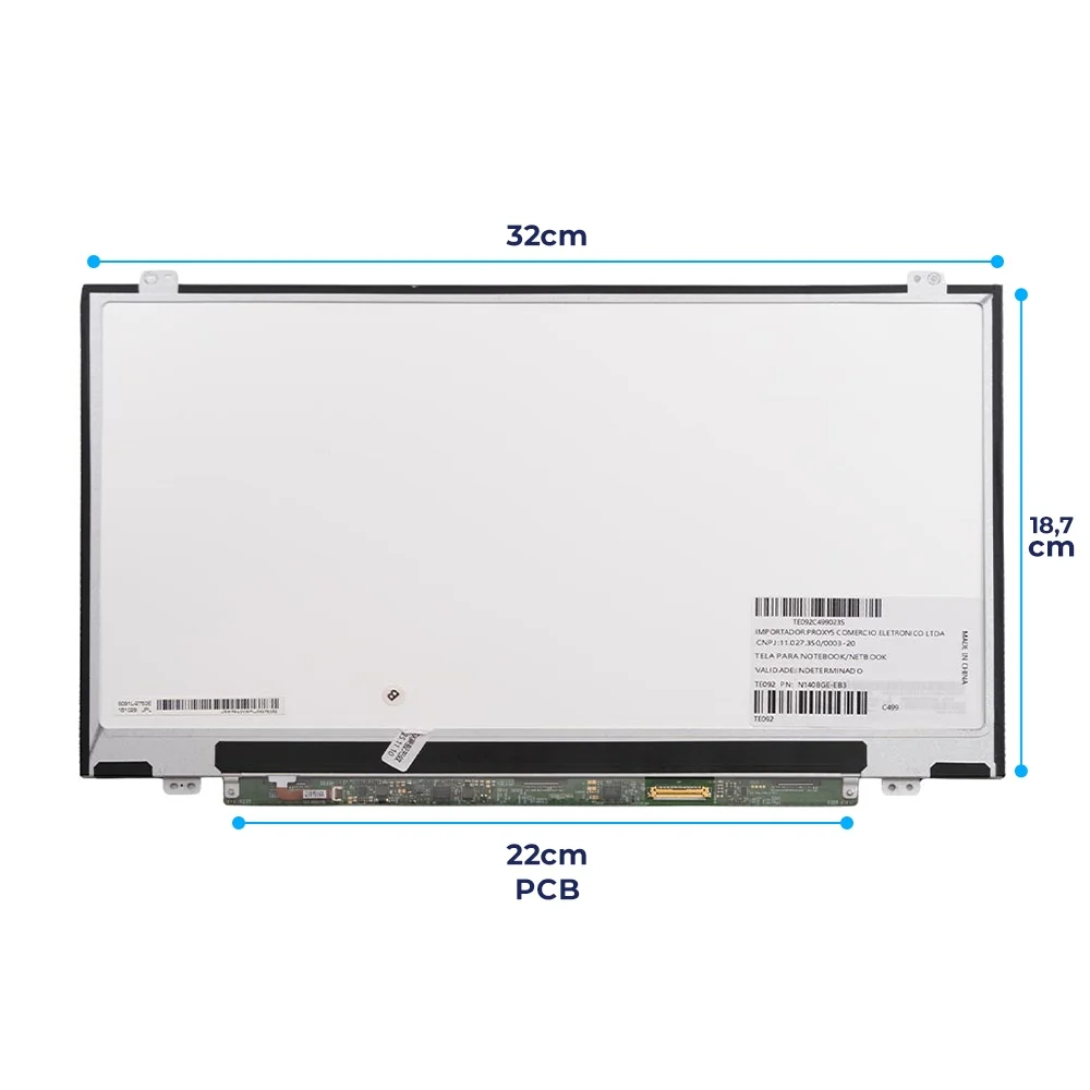 Tela Para Notebook Positivo Motion C4500d 14" Brilhante Hd 30 Pinos Tela Para Notebook Positivo Motion C4500d 14" Brilhante Hd 30 Pinos