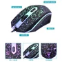 Mouse Gamer 4 Botões Design Crackeado LED Rainbow Emborrachado Até 3600 Dpi Clanm Cl-mj806