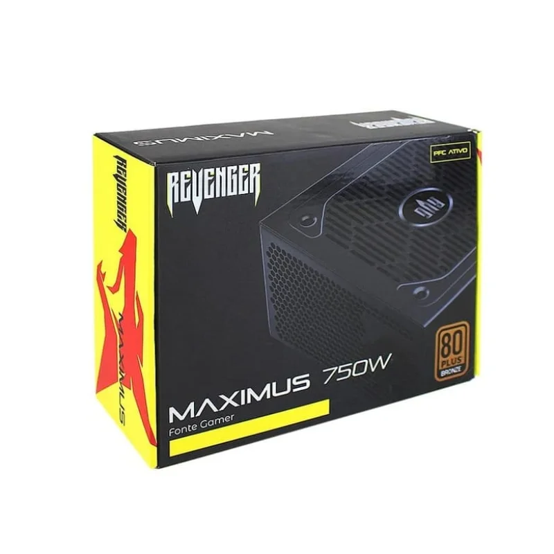 Imagem 3 de 3 do produto Fonte Atx 750w Real Maximus Fo-max03 Revenger ****