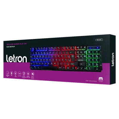 Teclado Gamer Letron X-black Kb1822 R8 Usb LED RGB