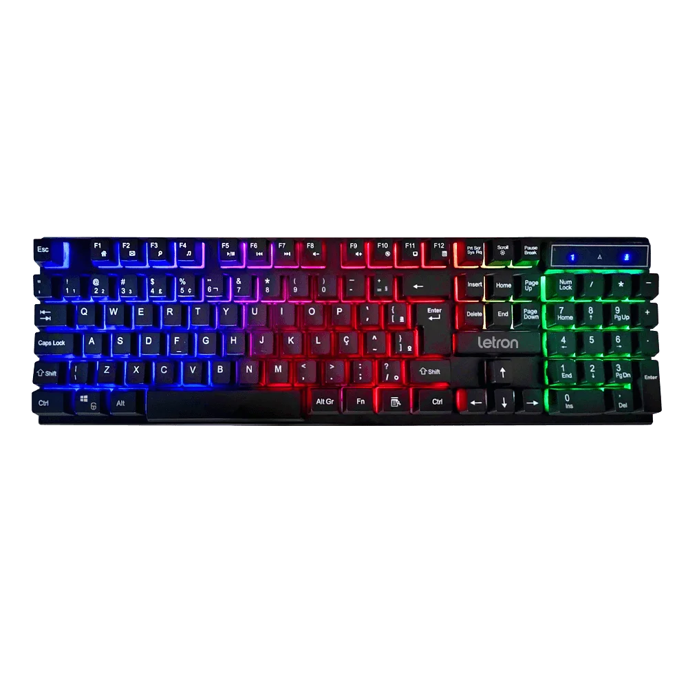Imagem 3 de 4 do produto Teclado Gamer Letron X-black Kb1822 R8 Usb LED RGB