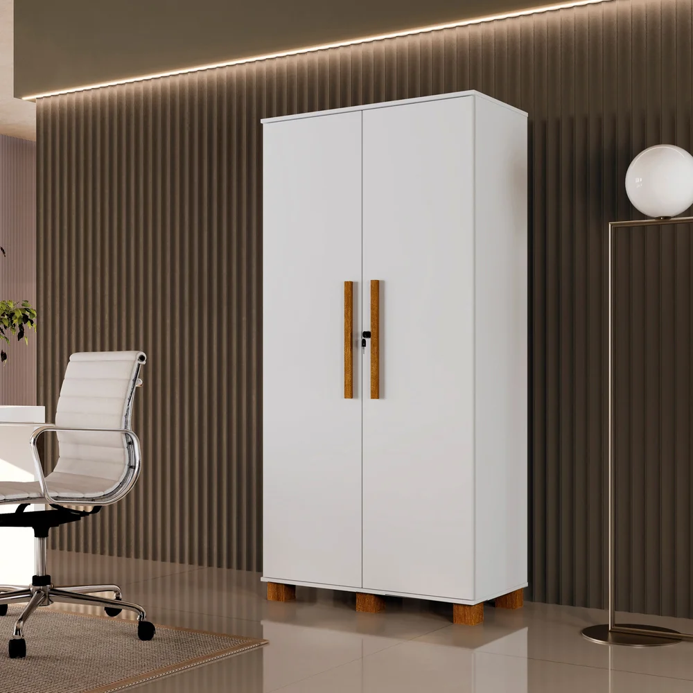 Imagem 4 de 5 do produto Armário Organizador Multiuso Dacar, 10 Prateleiras, 93cm, MDF, Home Office, Branco