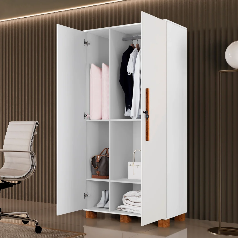 Imagem 5 de 5 do produto Armário Organizador Multiuso Dacar, 10 Prateleiras, 93cm, MDF, Home Office, Branco