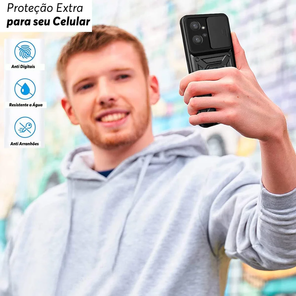 Imagem 4 de 5 do produto Capa Militar P/ Motorola Moto G32 - Capinha Case Protetora Anti Impacto Queda Armadura Resistente