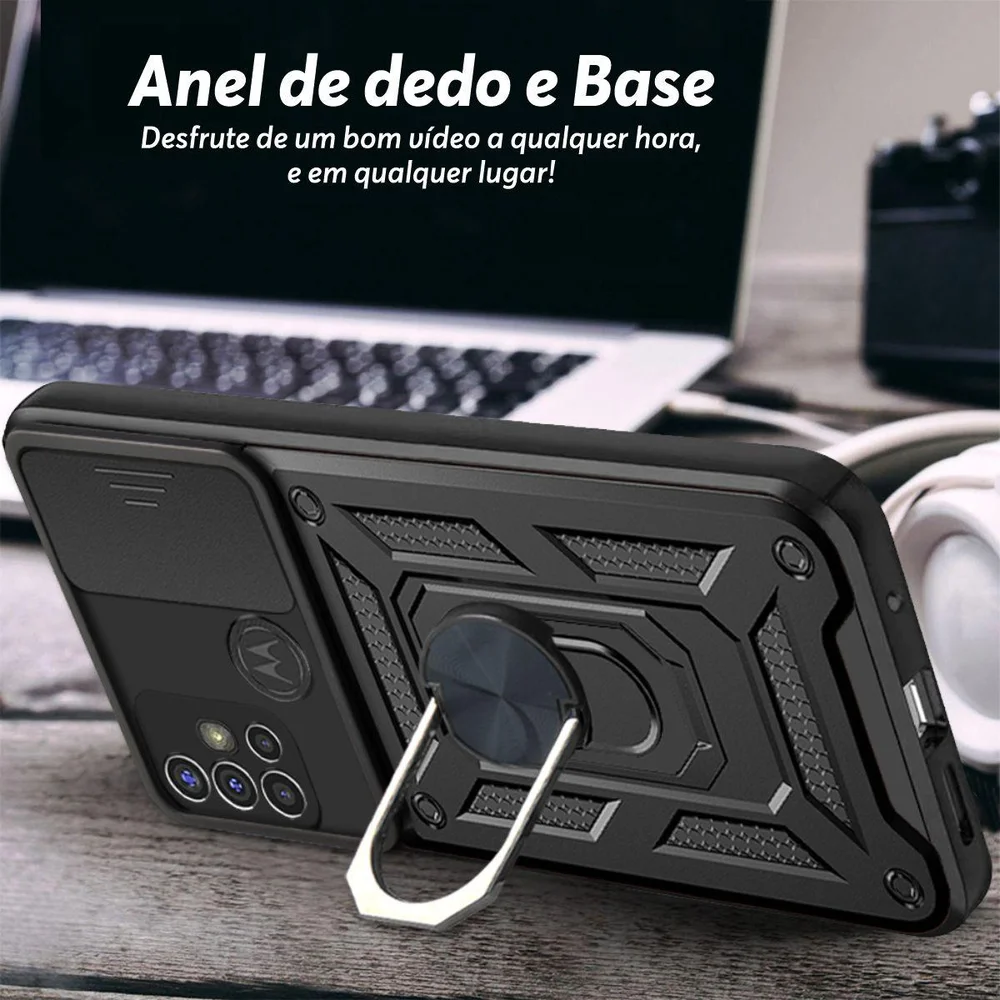 Imagem 3 de 5 do produto Capa Militar P/ Motorola Moto G20 - Capinha Case Protetora Anti Impacto Queda Armadura Resistente