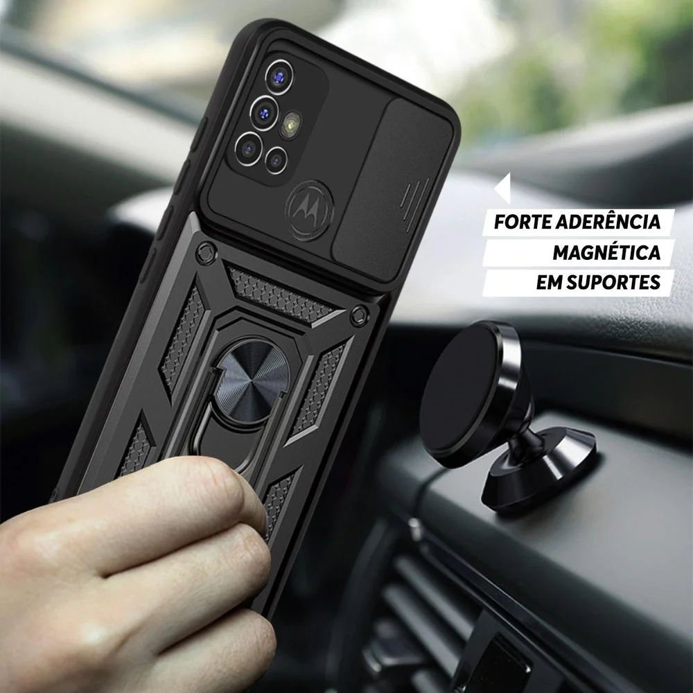 Imagem 4 de 5 do produto Capa Militar P/ Motorola Moto G20 - Capinha Case Protetora Anti Impacto Queda Armadura Resistente