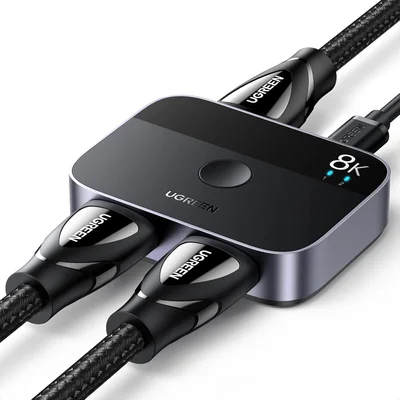Ugreen Divisor Switch HDMI 2.1 8k 60hz 4k 144hz 120hz 2k 240hz ( 2 Entradas Para 1 Saída )