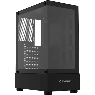 Gabinete Gamer Mid Tower Sem Fan Sem Fonte Fortrek Crystal Preto 86948