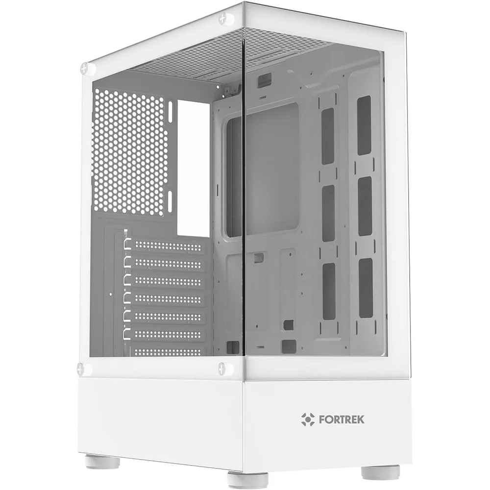 Gabinete Gamer Mid Tower Sem Fan Sem Fonte Fortrek Crystal Branco 86947