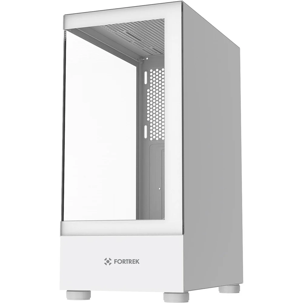 Imagem 2 de 5 do produto Gabinete Gamer Mid Tower Sem Fan Sem Fonte Fortrek Crystal Branco 86947