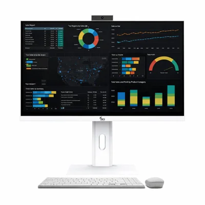 Computador All In One 3green 24" Branco, Intel Core i7, 16gb, SSD 1TB, Webcam, Wi-fi, Ajuste De Altura E Rotação