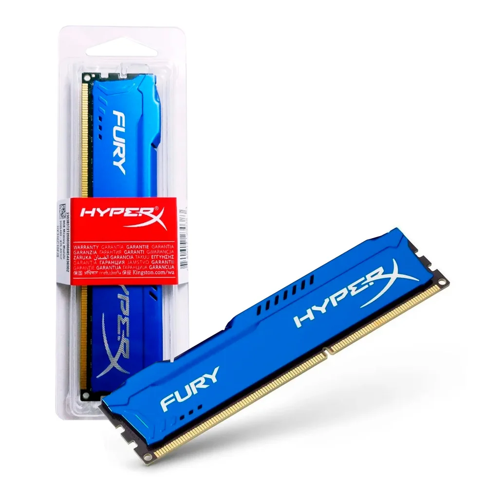 Memoria  8GB Ddr3 1866 Cl 10 1.5v Hyper X Fury Azul Desktop Hx318c10f/8 Kingston