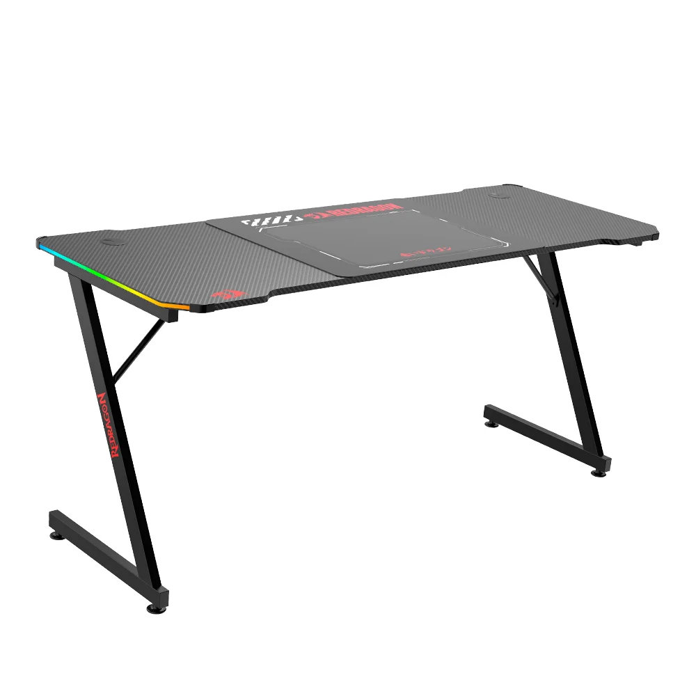 Mesa Gamer Redragon RGB 160cm Fibra Carbono Gd-1103e-l Preto