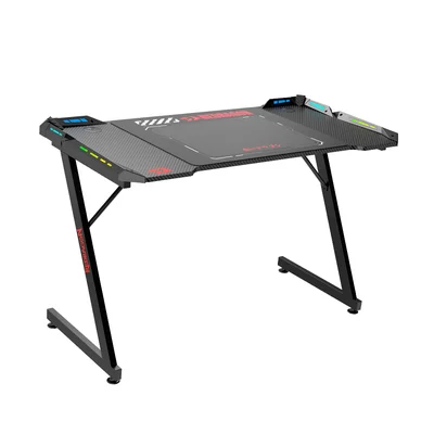Mesa Gamer Redragon RGB 120cm Fibra Carbono Gd-1104e-l Preto