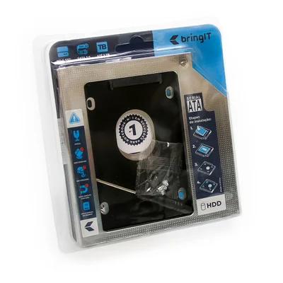 Case Adaptador Universal 9.5mm - Segundo Hd SSD Sata No Notebook - Caddy