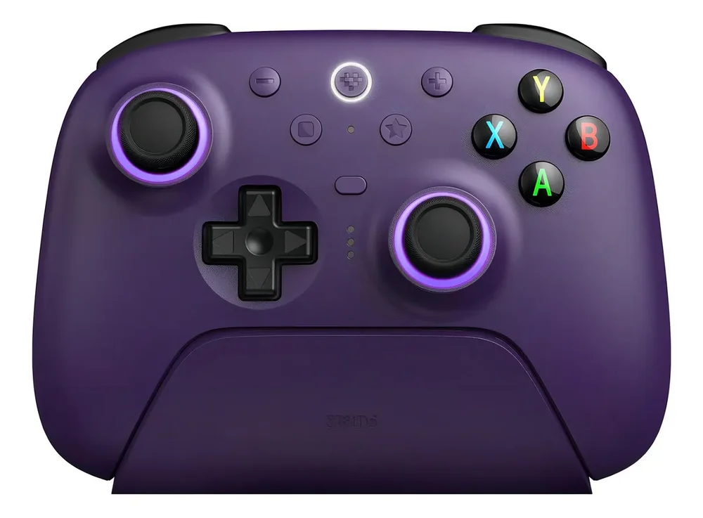 Imagem 1 de 4 do produto Controle Sem Fio 8bitdo Ultimate 2 Gatilhos Hall Tmr Pro Cor Violeta