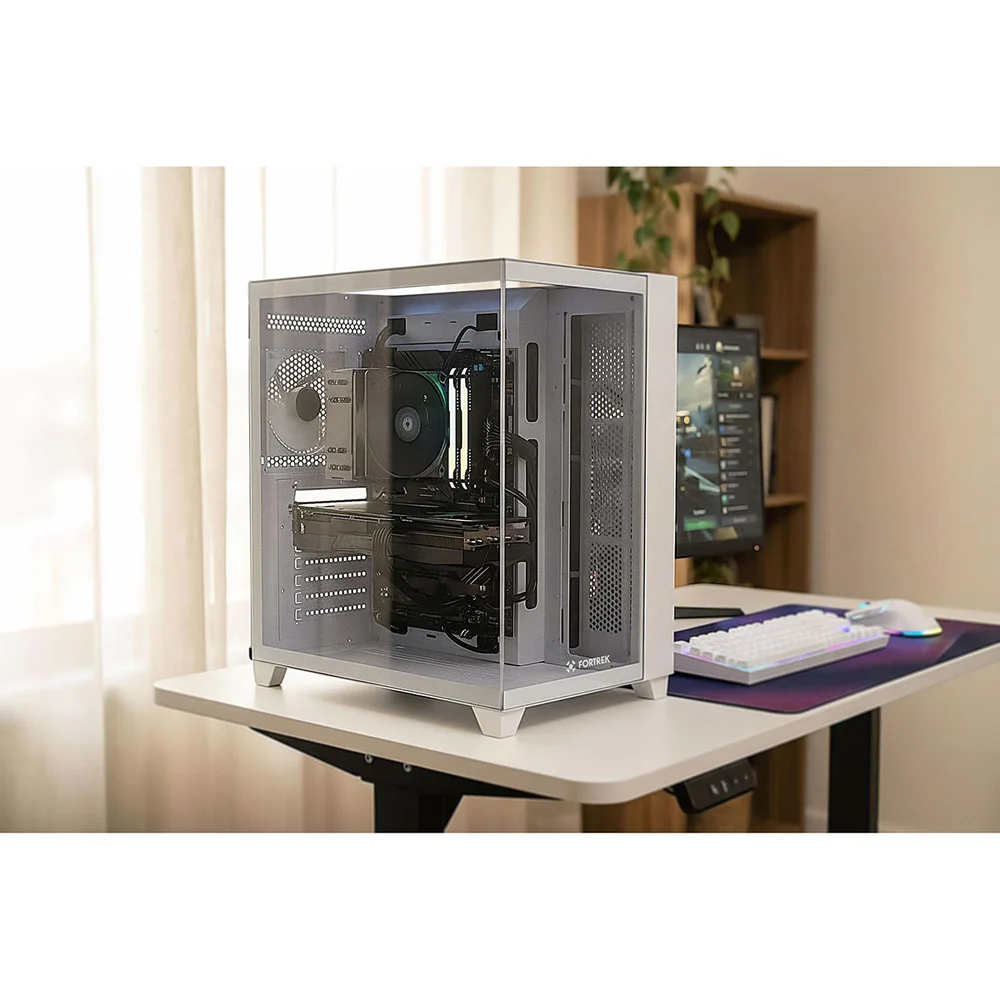 Imagem 4 de 4 do produto Gabinete Gamer Full Tower Sem Fan Sem Fonte Clarity Fortrek Branco 86945