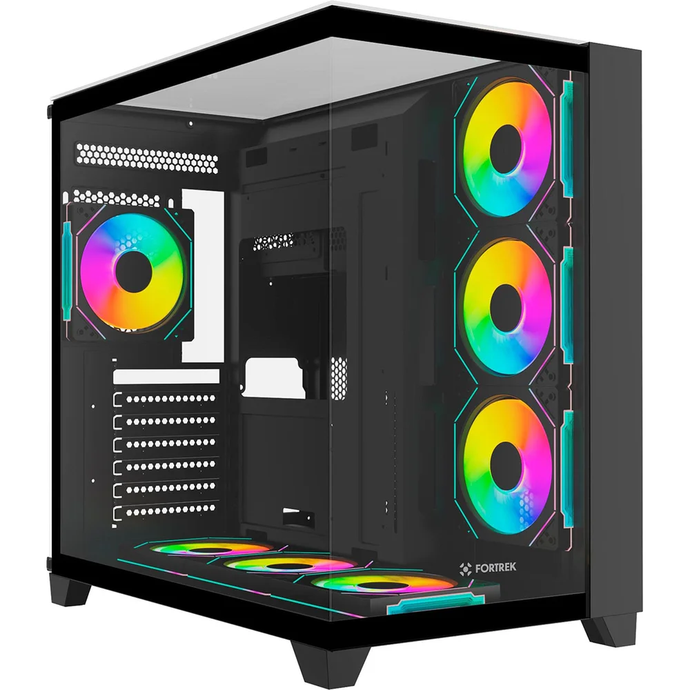 Imagem 3 de 5 do produto Gabinete Gamer Full Tower Sem Fan Sem Fonte Clarity Fortrek Preto 86946