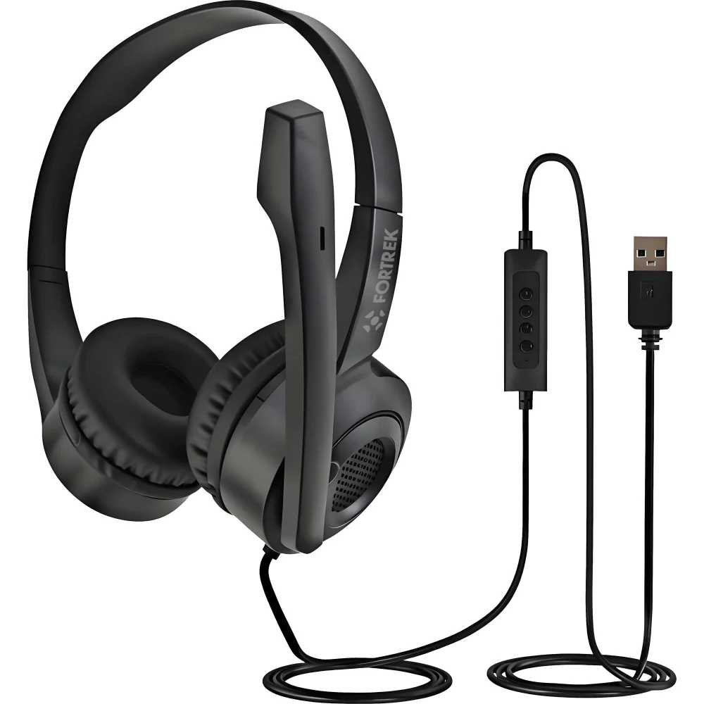 Imagem 5 de 5 do produto Headset Office Com Microfone Fortrek Hbs102 Usb Preto