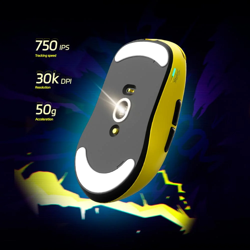Imagem 3 de 5 do produto Mouse Scyrox Wireless Gamer 8k Hz, Sensor Pixart 3950, 30000 Dpi, 36g Ultraleve, Switch Óptico, Conexão Dual Mode - Preto