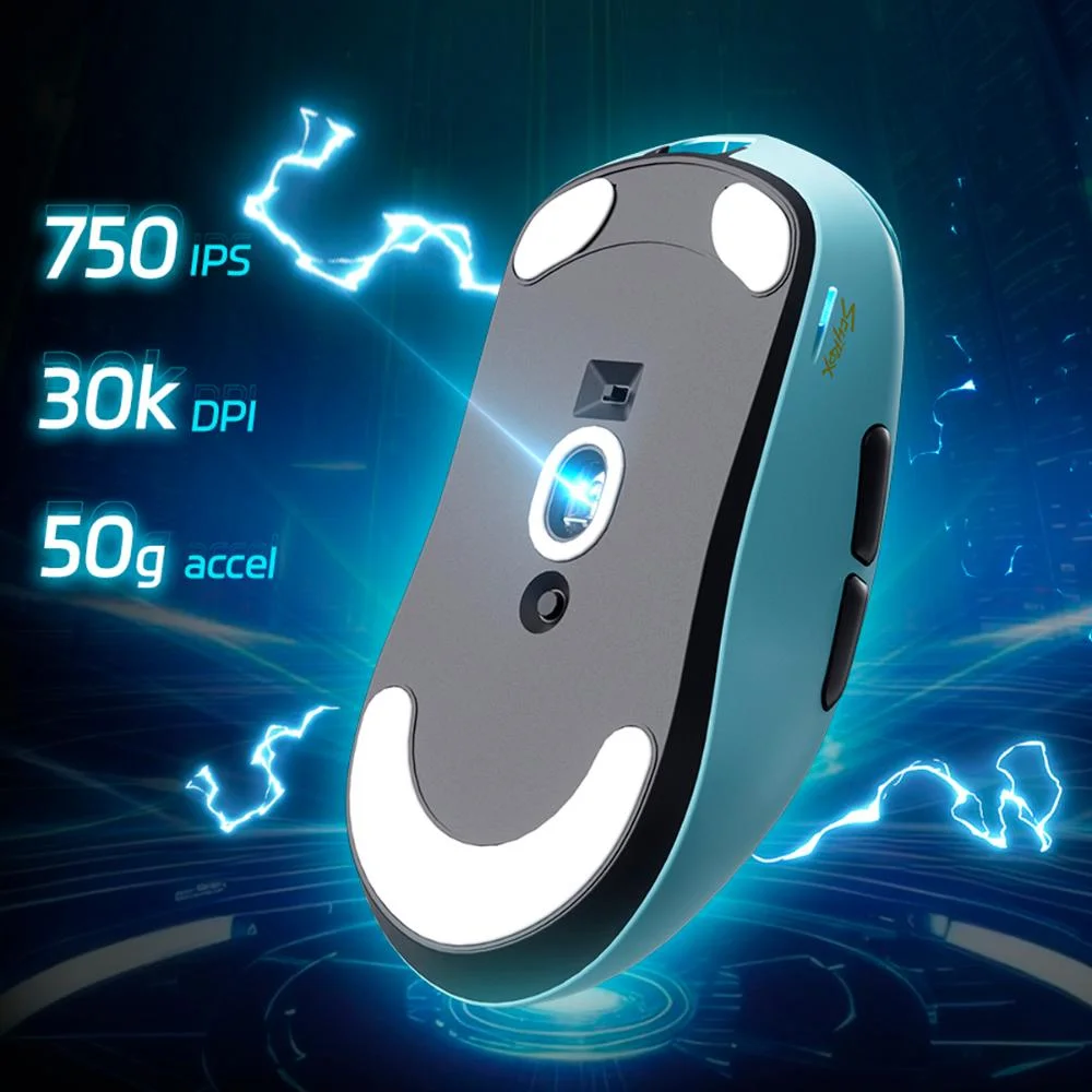 Mouse Wireless Gamer Ultraleve 40g 8k Polling Rate Nativo Pixart 3950 30000dpi Nordic 52840 5 Botões Dongle 8k Incluso - Preto Mouse Wireless Gamer Ultraleve 40g 8k Polling Rate Nativo Pixart 3950 30000dpi Nordic 52840 5 Botões Dongle 8k Incluso - Preto