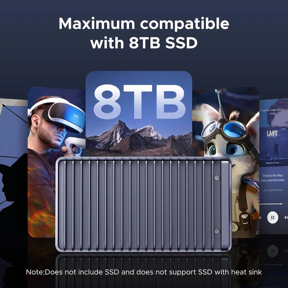 Imagem 2 de 5 do produto Case Externo SSD Nvme M.2 Thunderbolt 3/4/5 Usb4 40gbps
