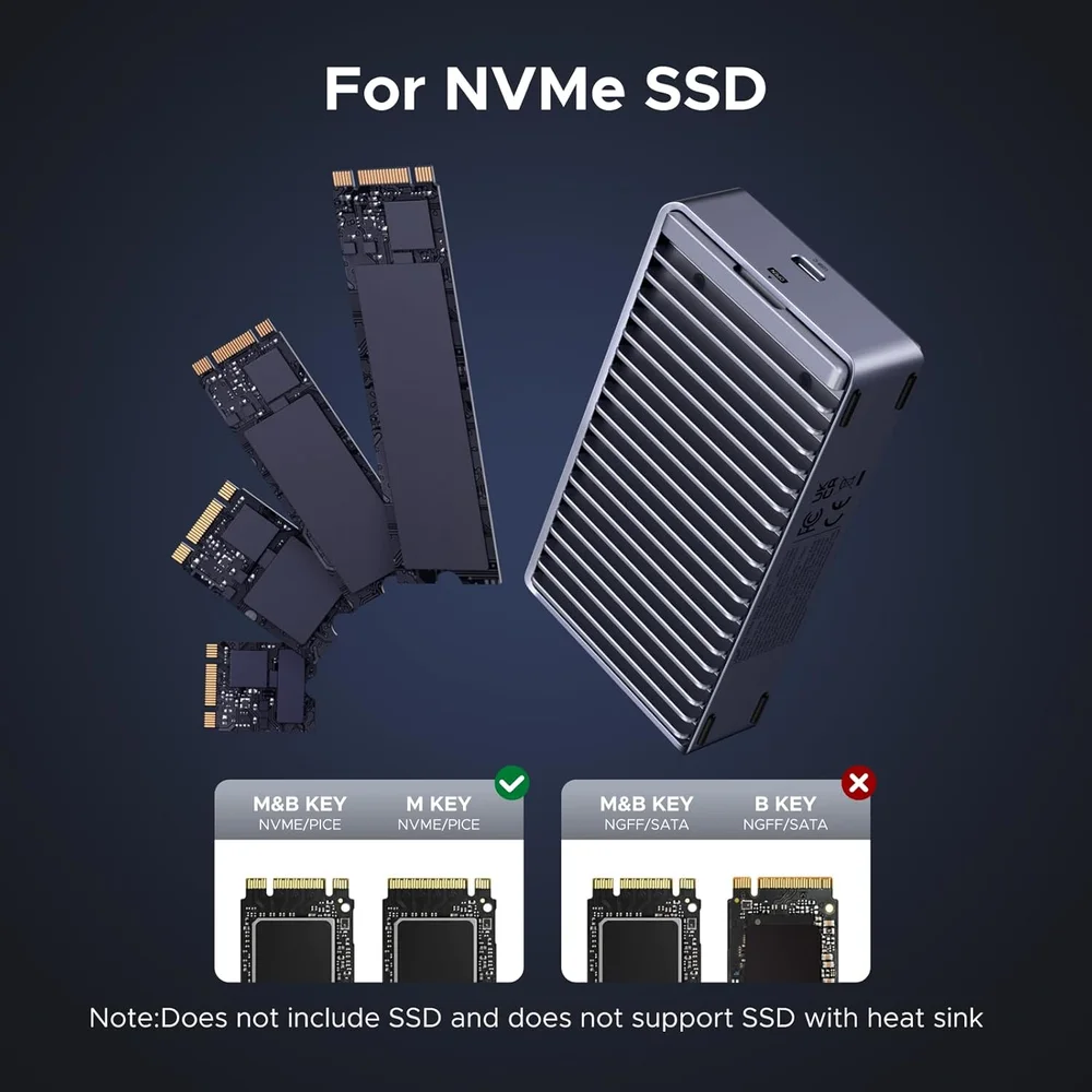 Imagem 3 de 5 do produto Case Externo SSD Nvme M.2 Thunderbolt 3/4/5 Usb4 40gbps