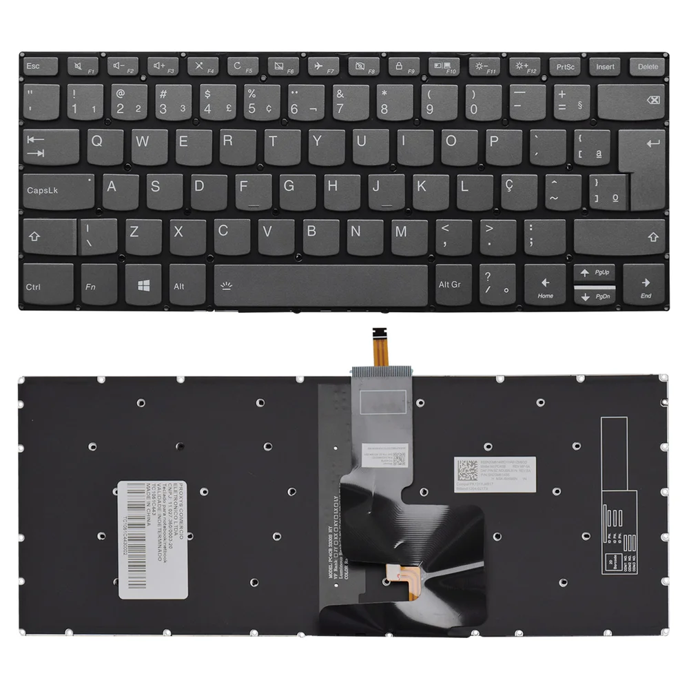 Teclado Para Notebook Lenovo Ideapad 330s-14ikb Com Iluminação