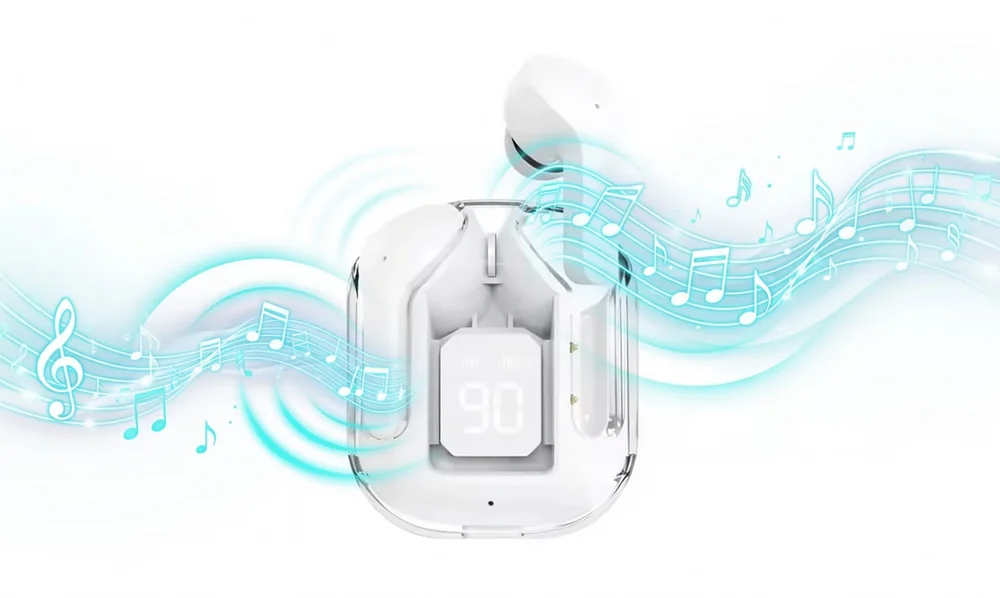 Imagem 4 de 5 do produto Fone Bluetooth Com Estojo Transparente Ultrapods Pro