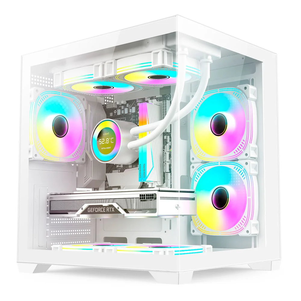 Gabinete Gamer Micro Atx Sem Fan Sem Fonte Duex Dxga275wh Branco