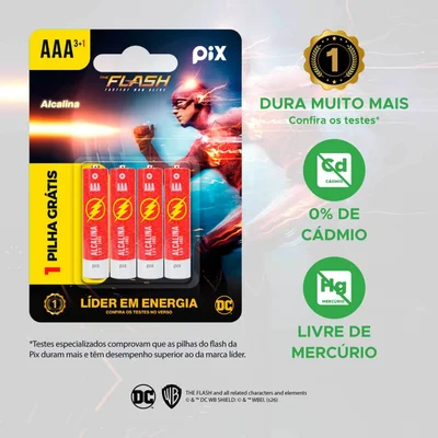 4x Pilha Ultra Alcalina Aaa 3a Blister Com 4 Unidades — foto 4