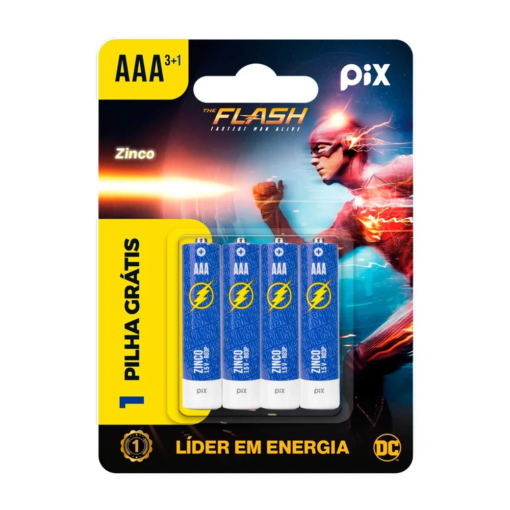 4x Pilha Zinco Manganês Aaa 3a Blister Com 4 Unidades