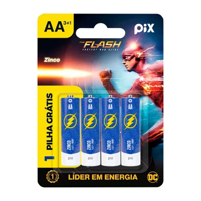 4x Pilha Zinco Manganês Aa 2a Blister Com 4 Unidades