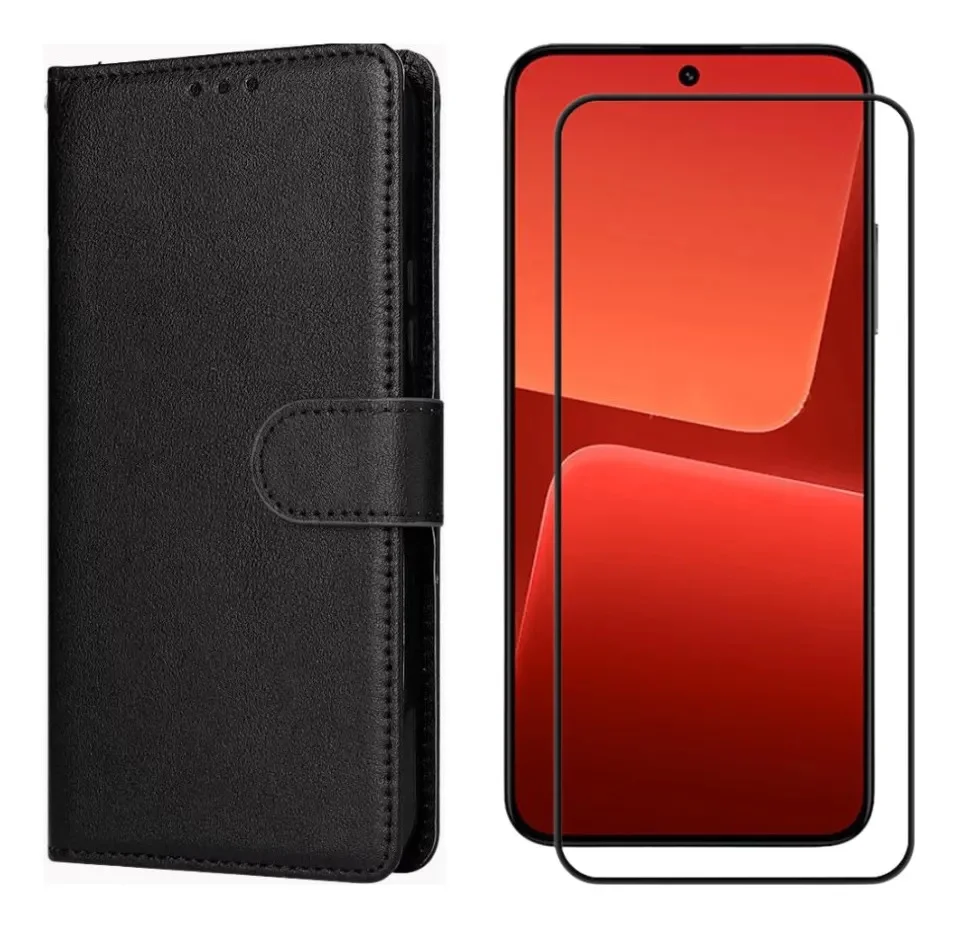 Capa Carteira Flip + Película 3d Vidro Para Samsung Galaxy S26 5g Capa Carteira Flip + Película 3d Vidro Para Samsung Galaxy S26 5g