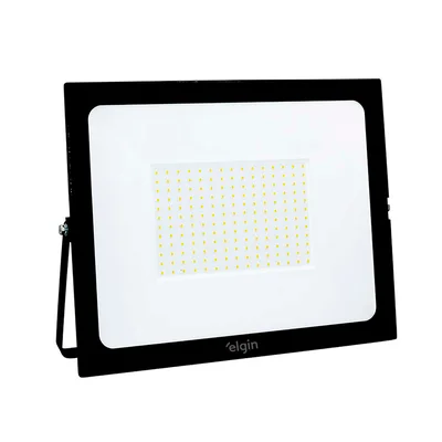 Refletor LED 200w Bivolt Preto Luz Branca Fria 6500k 15k Lm