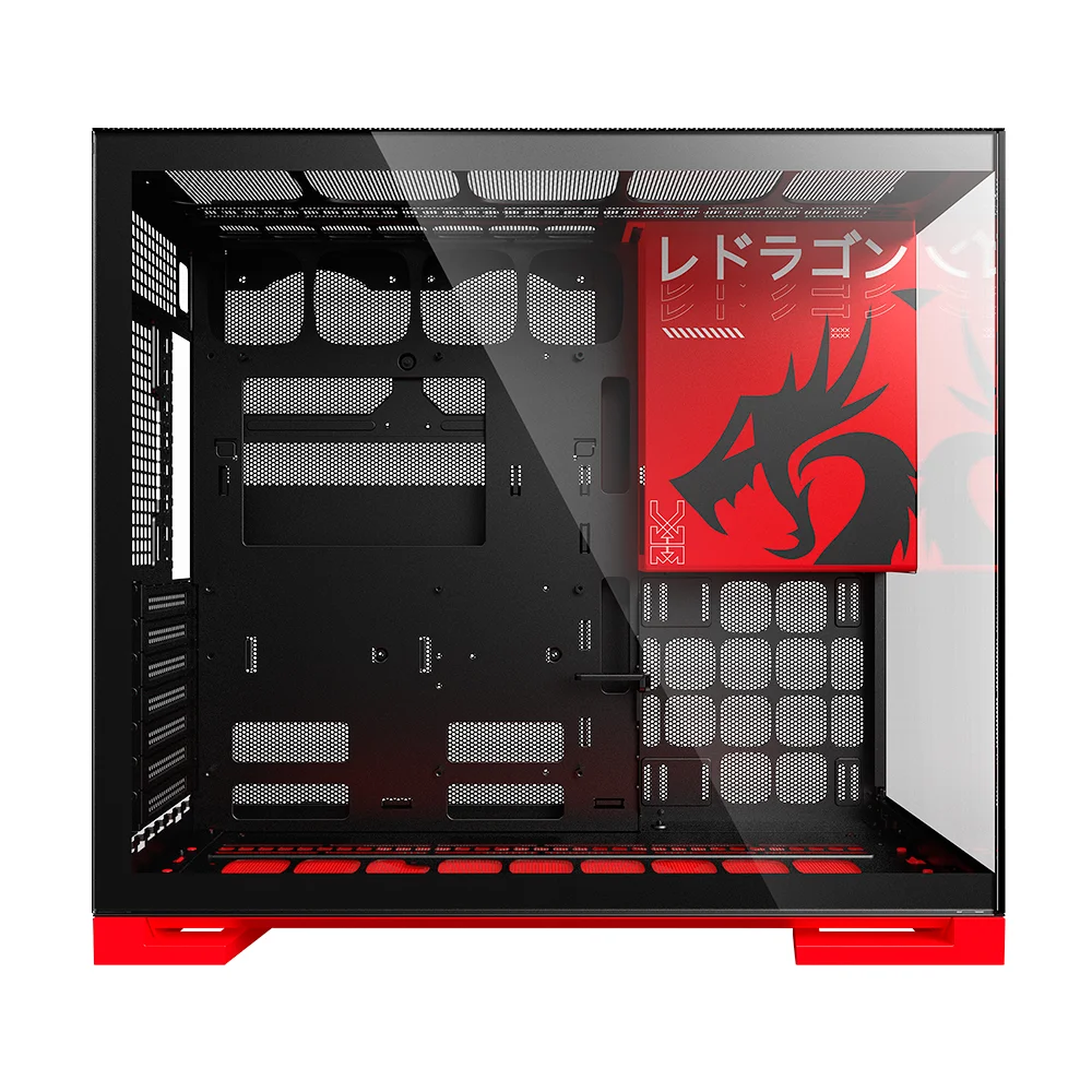 Imagem 2 de 5 do produto Gabinete Gamer Geometric Future Model 5 Redragon Preto E Vermelho