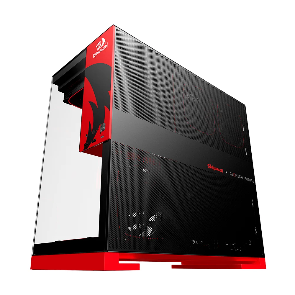 Imagem 4 de 5 do produto Gabinete Gamer Geometric Future Model 5 Redragon Preto E Vermelho