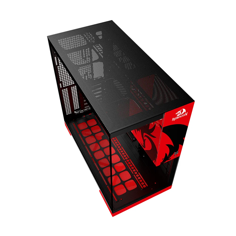 Imagem 5 de 5 do produto Gabinete Gamer Geometric Future Model 5 Redragon Preto E Vermelho