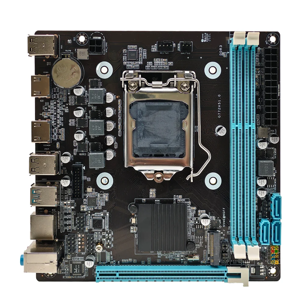 Placa Mãe 1150 4ª, 5ª Geração Bluecase Bmbh81-g32hgu-itxblk, Ddr3 16gb, M2/NVME, 2x HDMI, 10/100/1000 Mb/s 4