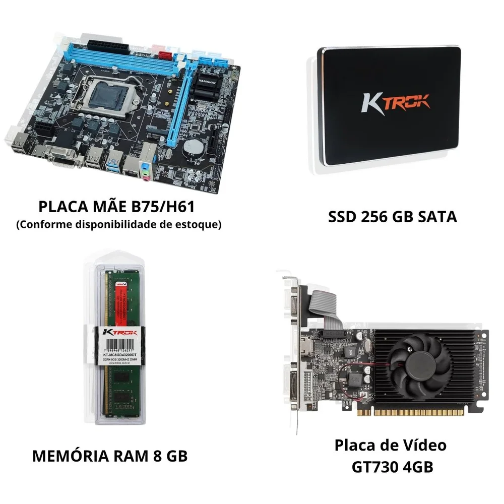 Computador Gamer Multipc i5 Gt730 8GB SSD 256gb Sata Win 10 - view 2