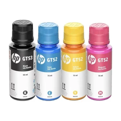 Kit Kit 4 Garrafas De Tintas Para HP Gt52/gt53 (4 Cores) Bk/c/m/y