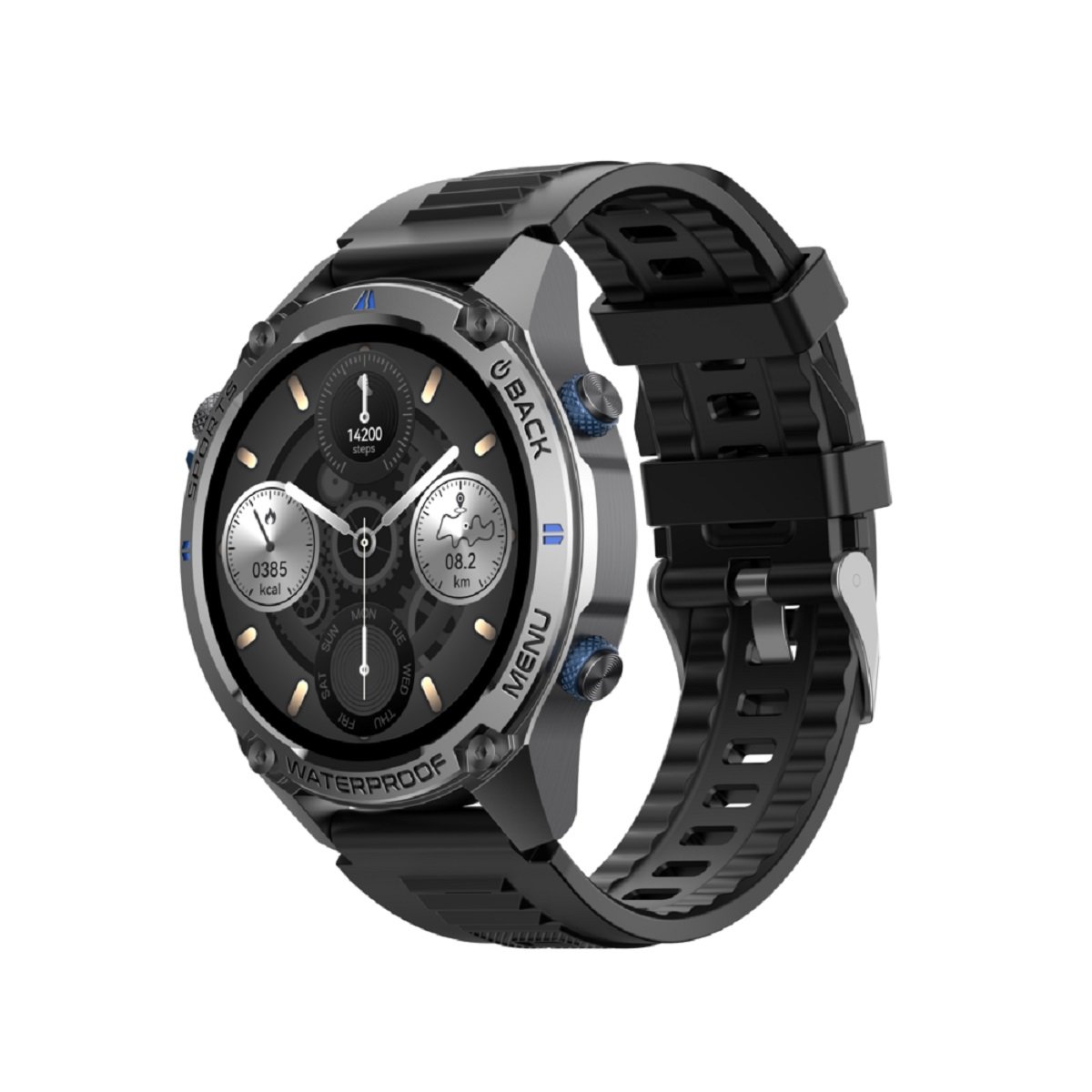 Smartwatch Havit M9059 Pro AmoLED Gps 5atm Bluetooth 5atm À Prova D'água E Teste De Dados De Saúde - Preto